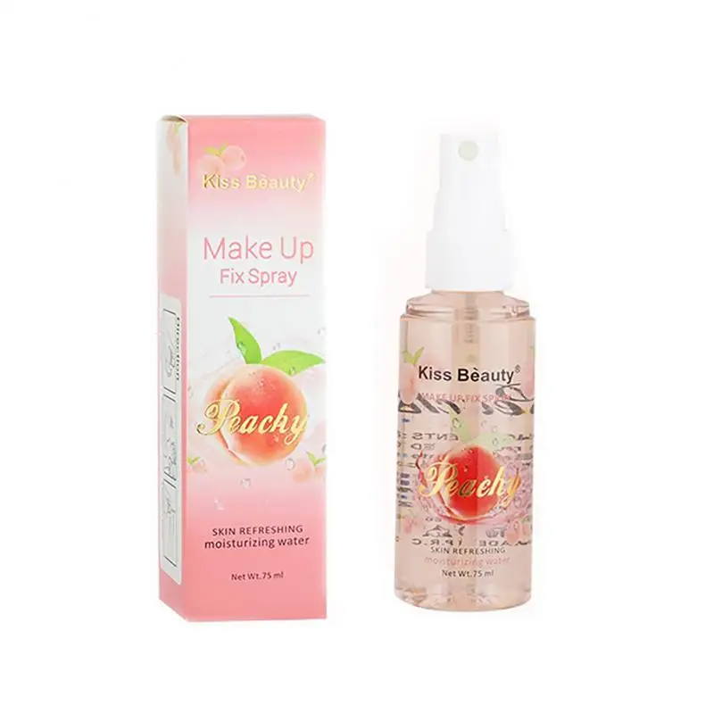 

75ml Peach Setting Spray Water Shrinks Pores Quick Fixing Makeup 8ml Temperature Change Liquid Foundation Natural Brighten Skin