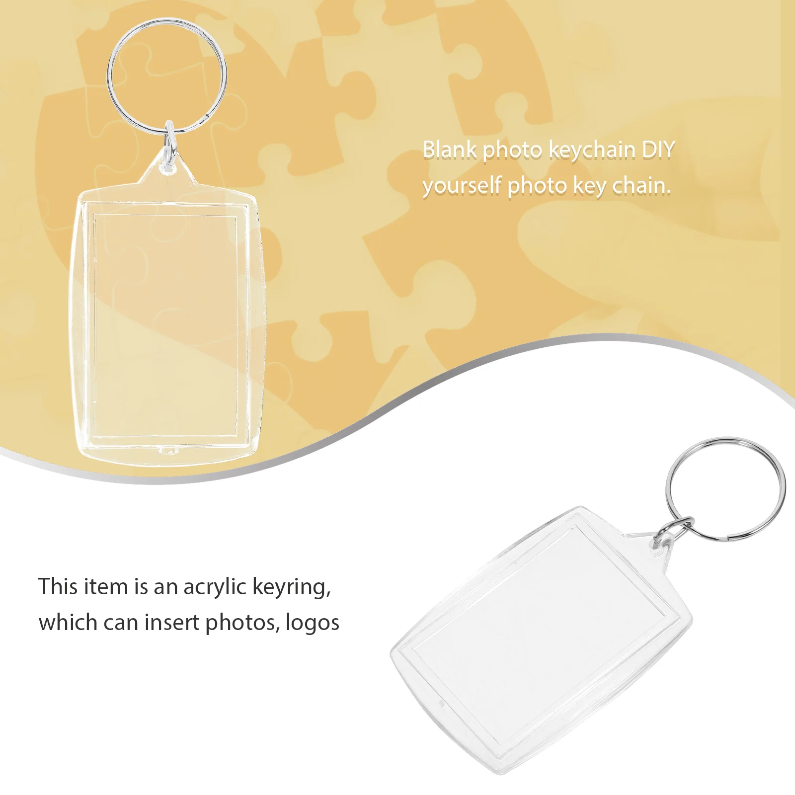 100 шт. брелок для ключей с фотографией сделай сам прозрачная пустая вставная
