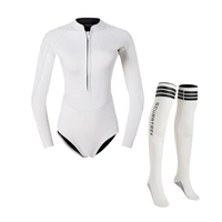 high stretch one piece korea wetsuits and long socks for surfing