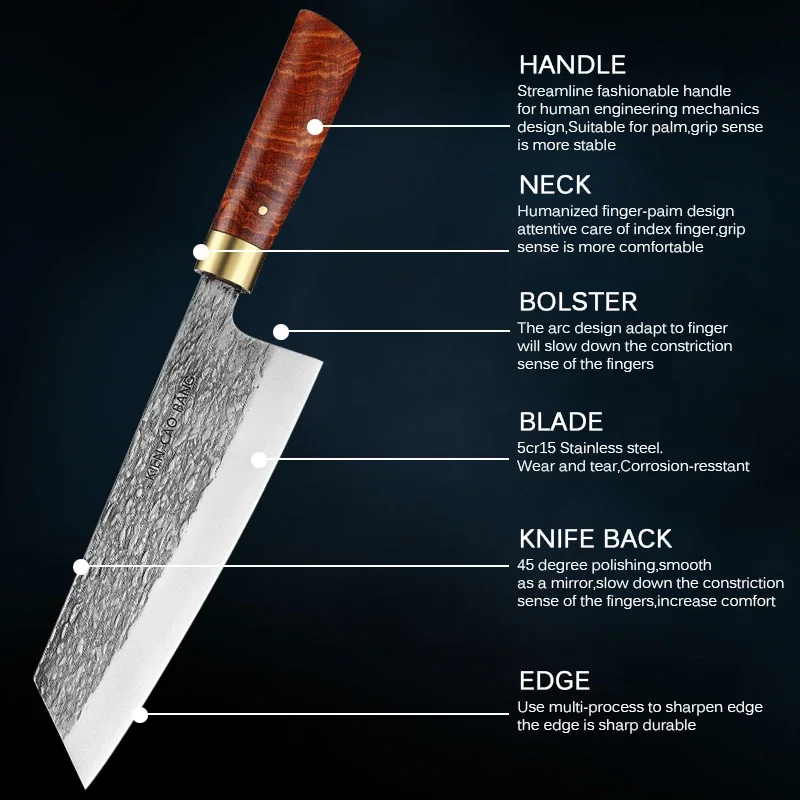 1-7 шт. кухонный нож профессиональные японские поварские ножи 5CR15 сантоку из