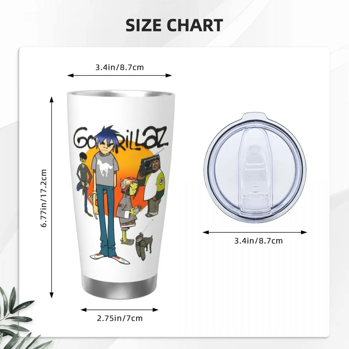 Gorillaz рок музыкальный стакан вакуумные изолированные кофейные чашки вакуумная