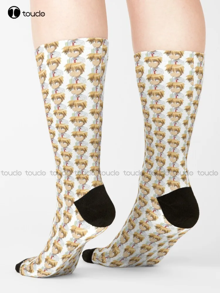 

Takumi Usui Socks White Soccer Socks Men Personalized Custom Unisex Adult Teen Youth Socks Breathable Cotton 360° Digital Print