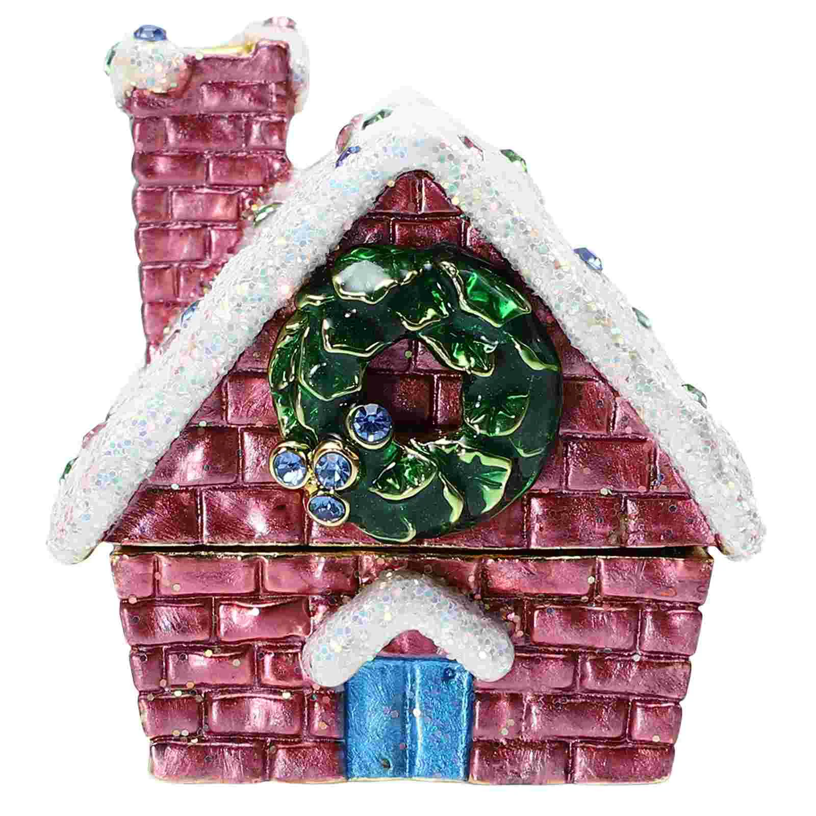 

Box Housegift Trinket Hinged Christmas Miniature Jewelry Mini Decorativepresent Anniversary Holder Village Candybuilding