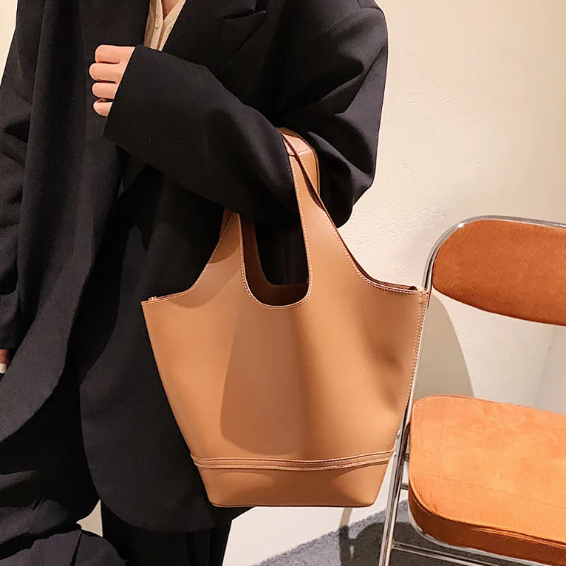 Осенне-зимняя нишевая дизайнерская Новая вместительная сумка-тоут сумка-мешок