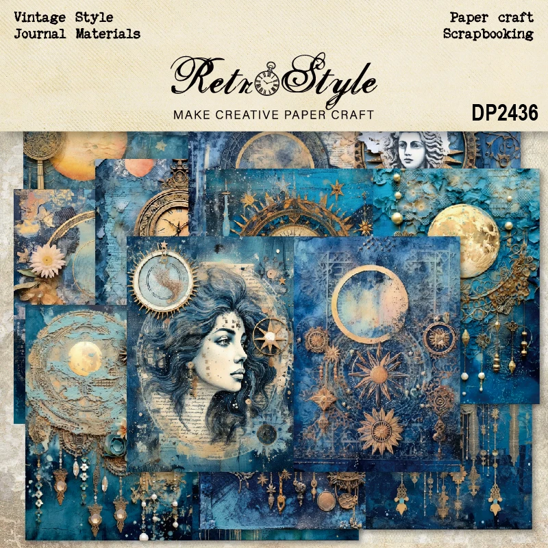 Panalisacraft 8 листов Размер A5 винтажный стиль скрапбукинг Узорчатая бумага необычная