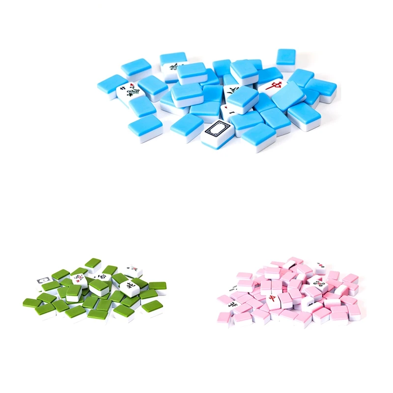 

-Mini Mahjong 24Mm 144Pcs/Set Chinese Traditional Mahjong Board Game Family Toys Are Meticulously Crafted