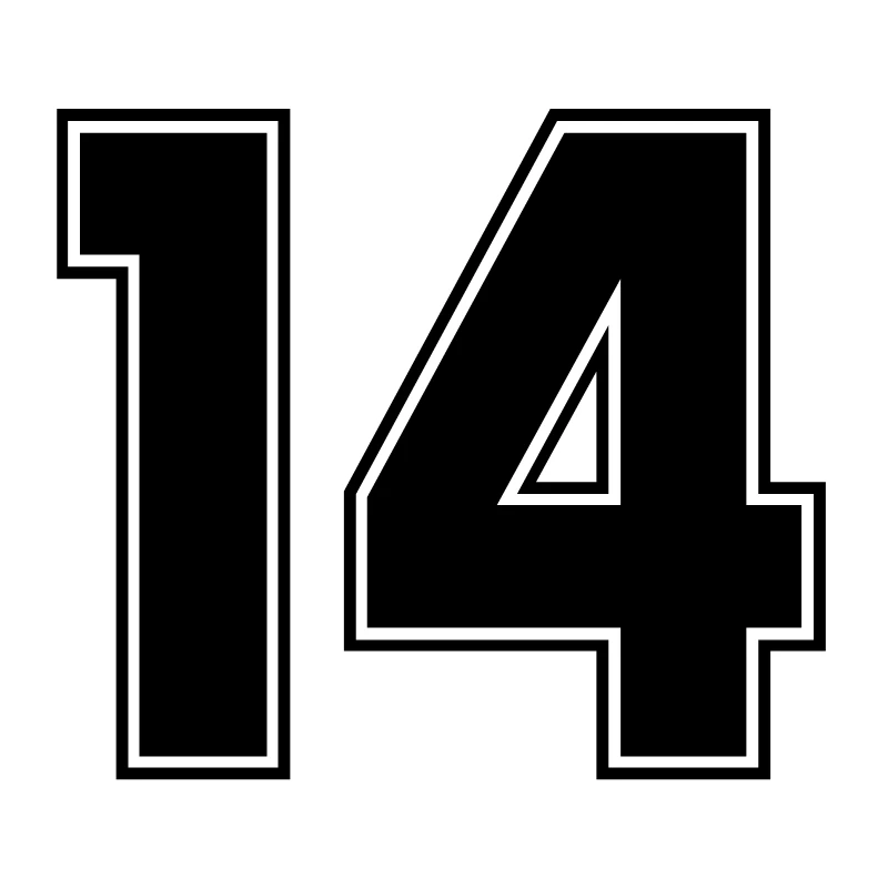 

Автомобильная Наклейка номер 14 Цифровой 14 смешной Автомобиль Мотоцикл Украшение Наклейка водонепроницаемая защита от солнца винил, 20 см * 17...