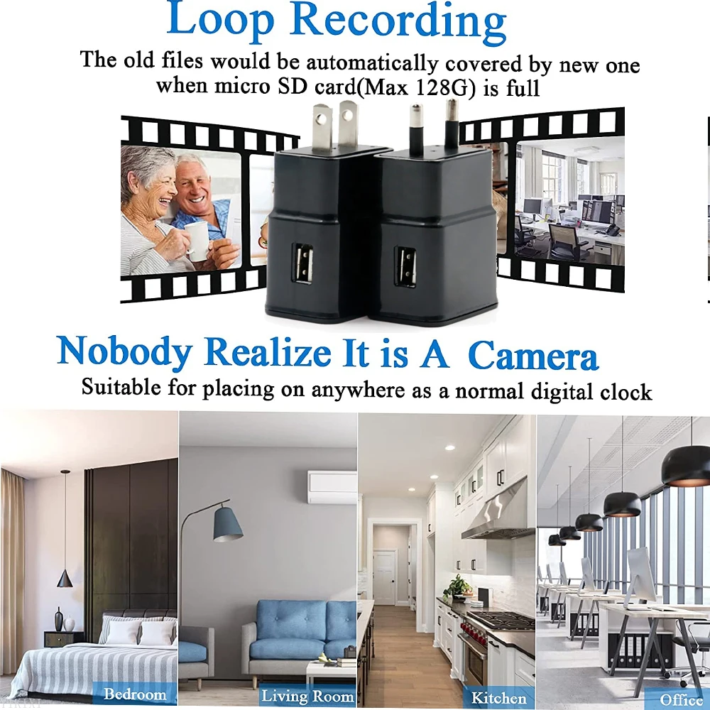 1080P Mini WiFi Surveillance Camera With Plug USB Action Security Video Voice Recorder ip Cam Suport Hidden tf card |