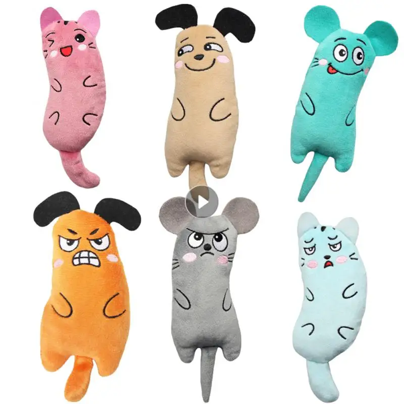 

Cat Toy Plush Catnip Cute Funny Chew Cat Playthings Interactive Kitten Mini Teeth Grinding Thumb Chewing Toys Pet Accessories