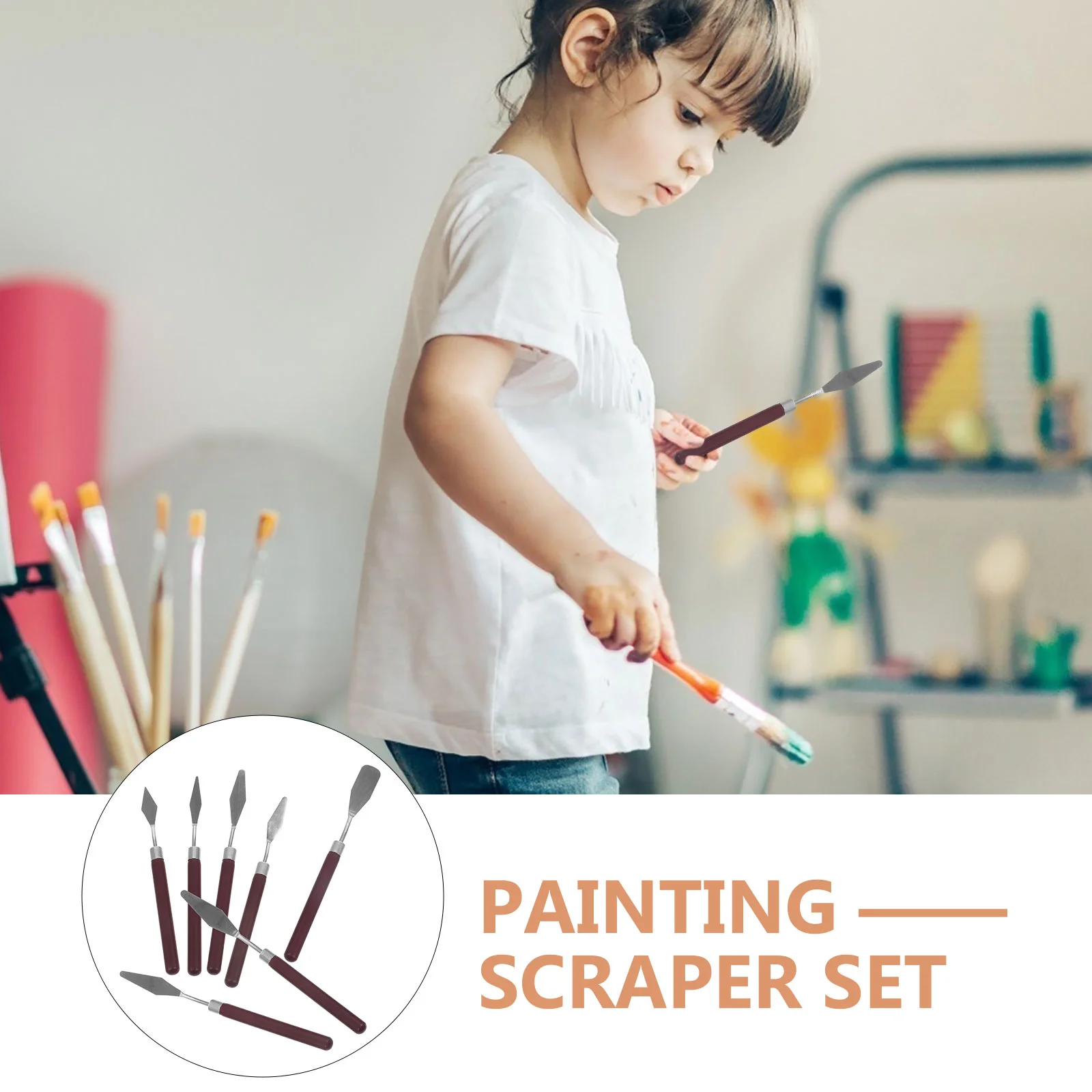 7 шт. ножи для поддонов скребок масляной краски инструменты рисования