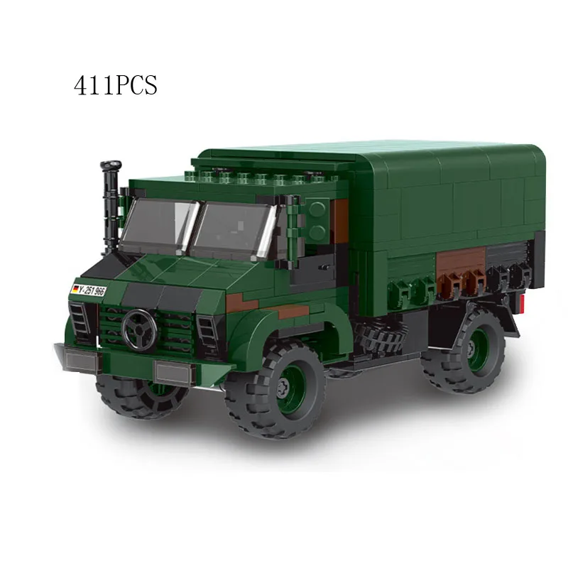 

world war military 1:30 scale Unimog truck moc batisbricks block WW2 army forces bricks LKW 2T GL vehicle toys For Boys gifts
