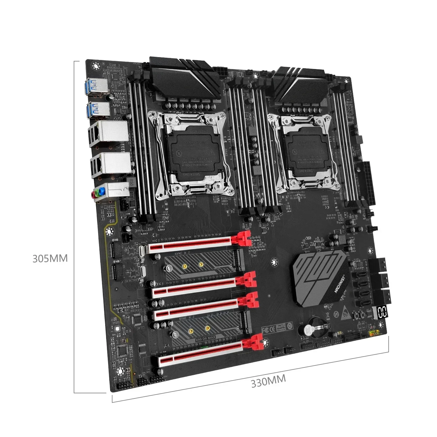MACHINIST X99 Материнская плата с двумя процессорами LGA 2011-3 Поддержка Intel Xeon E5 V3 и V4 DDR4 RAM