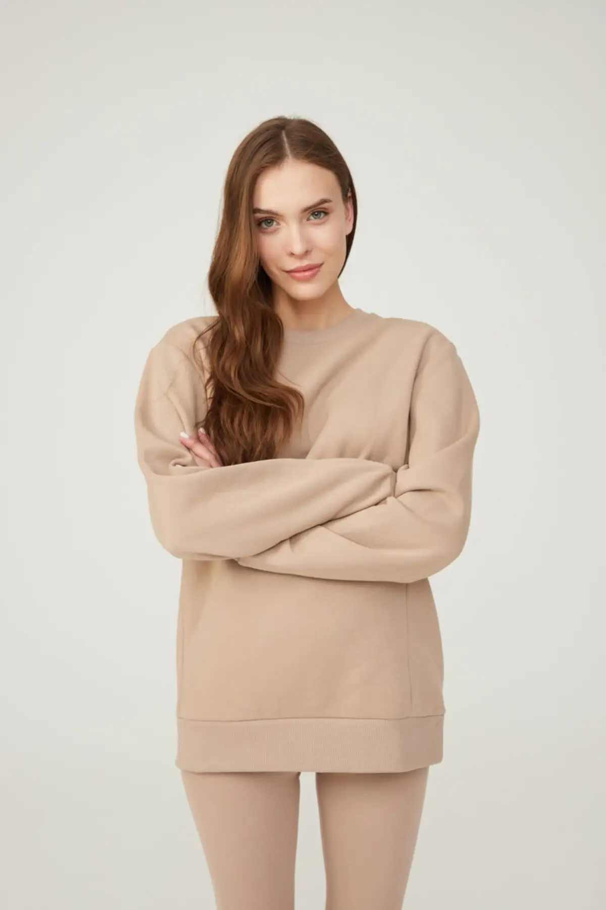

Women's Sweatshirt Pastel Brown Oversize Hoodies Fashion All Season New Designer Pullovers Fleece Hoodies
