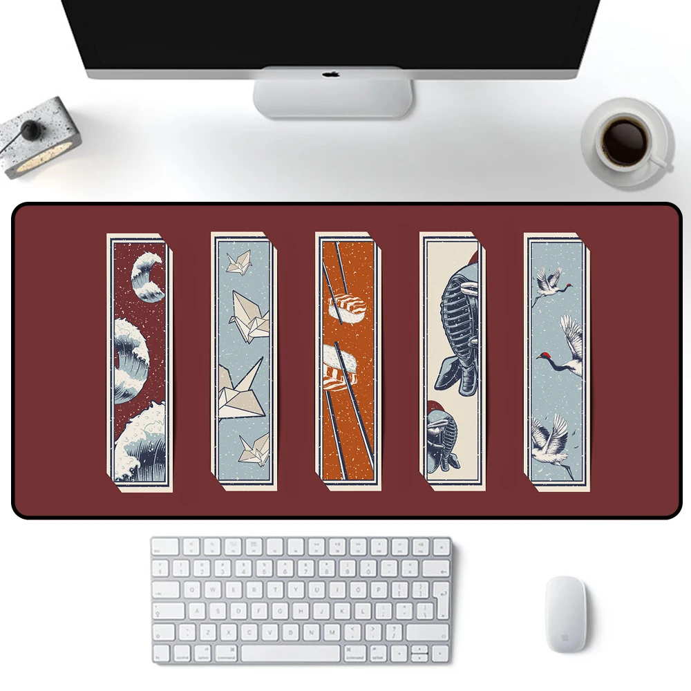 

Anime Mouse Pad Long Pad Red Mausepad Japanese Rugs Computer Table Desk Mat Keyboard for Computer Mats Carpets Mousepad Xl