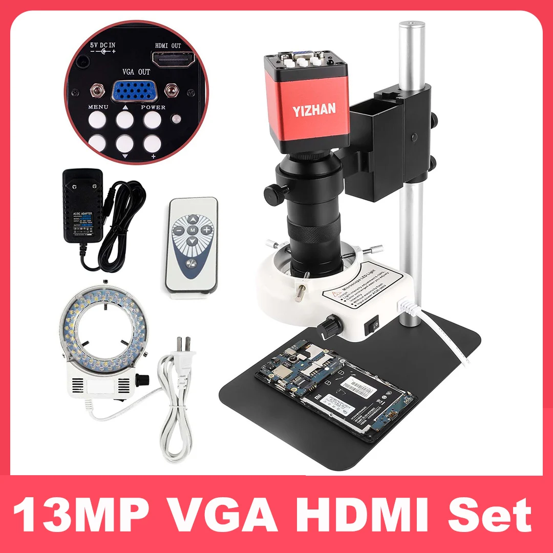 

Цифровой видеомикроскоп, 48 МП, 38 МП, 4K, 2K, HDMI, USB, зум 130X, С-образное крепление