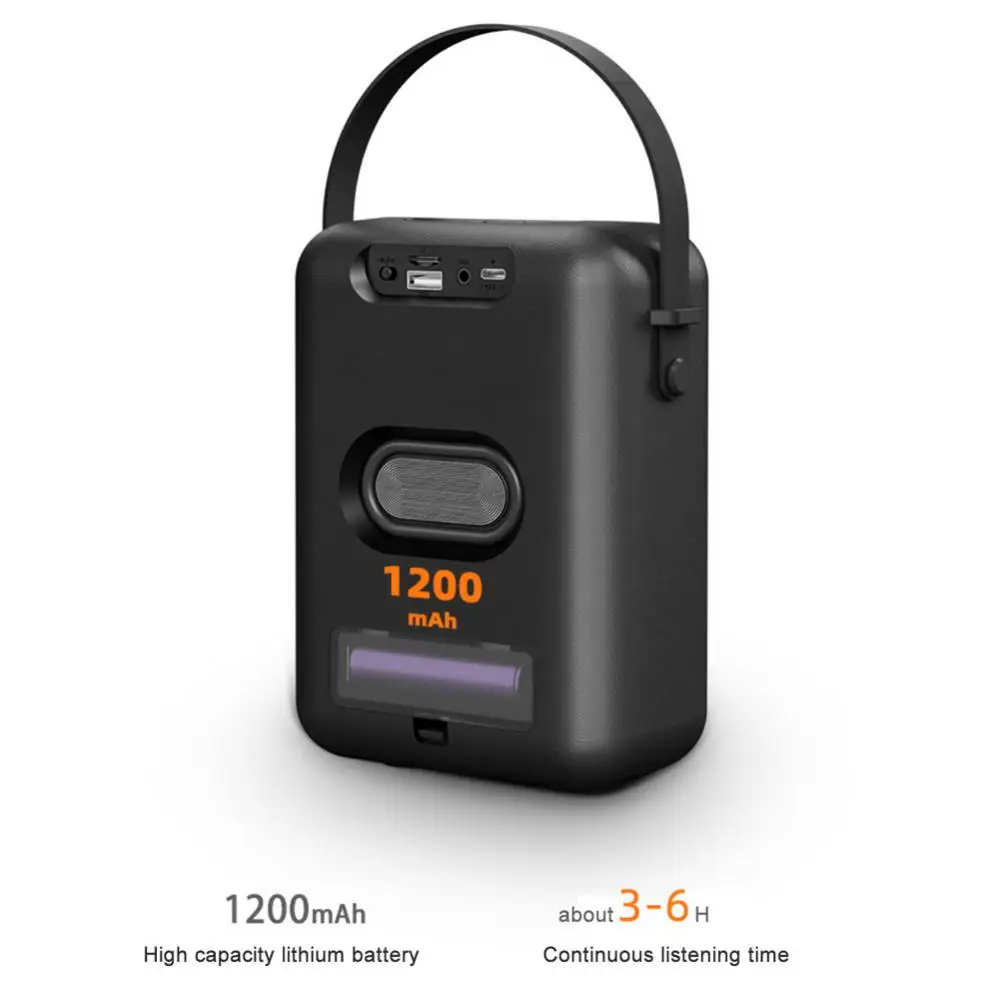 

Wireless Bluetooth Speaker Small Steel Gun Subwoofer Portable Mini Gift Card Support U Disk TF Card Outdoor High-volume Speaker