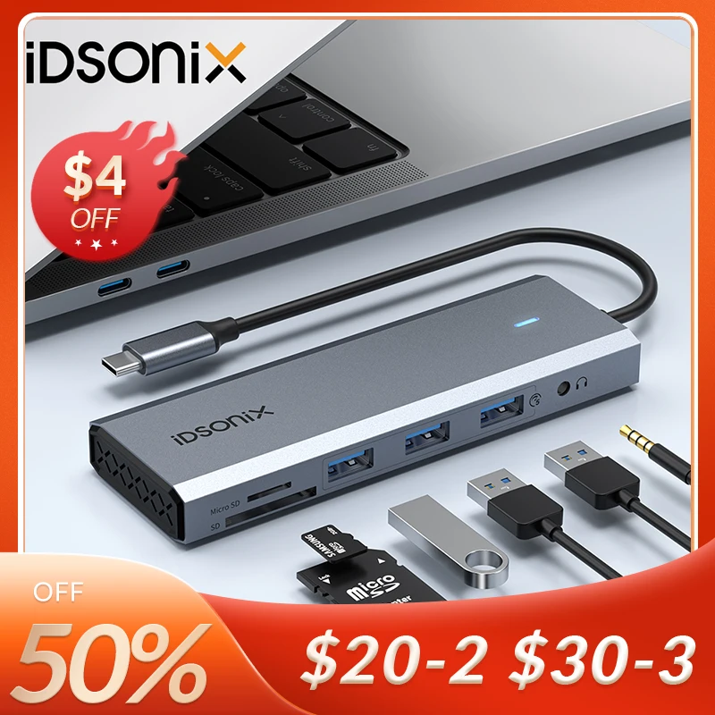 

Док-станция iDsonix, USB C, HDMI, 4K, 60 Гц, Type C, 3,0 Вт