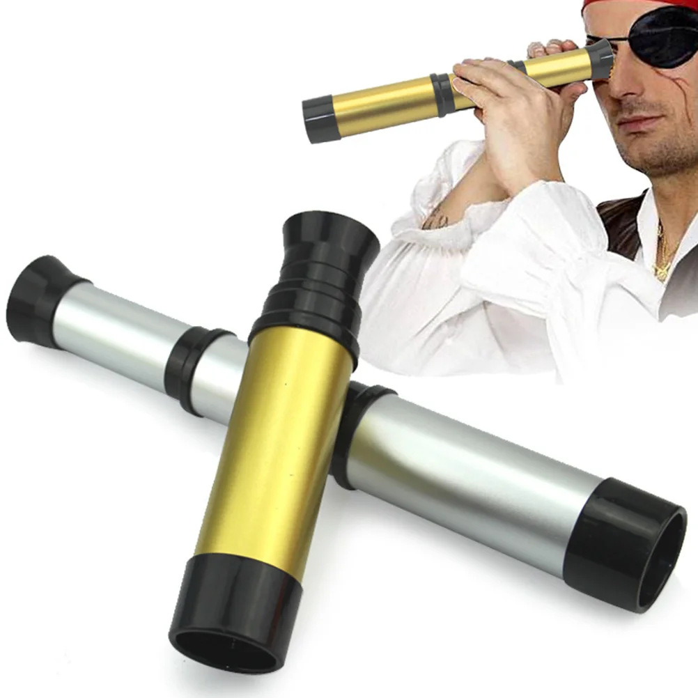 

Retro Pirate Telescope Pocket Collapsible Captain Jack's Spyglass Handheld Vintage Telescope for Kids