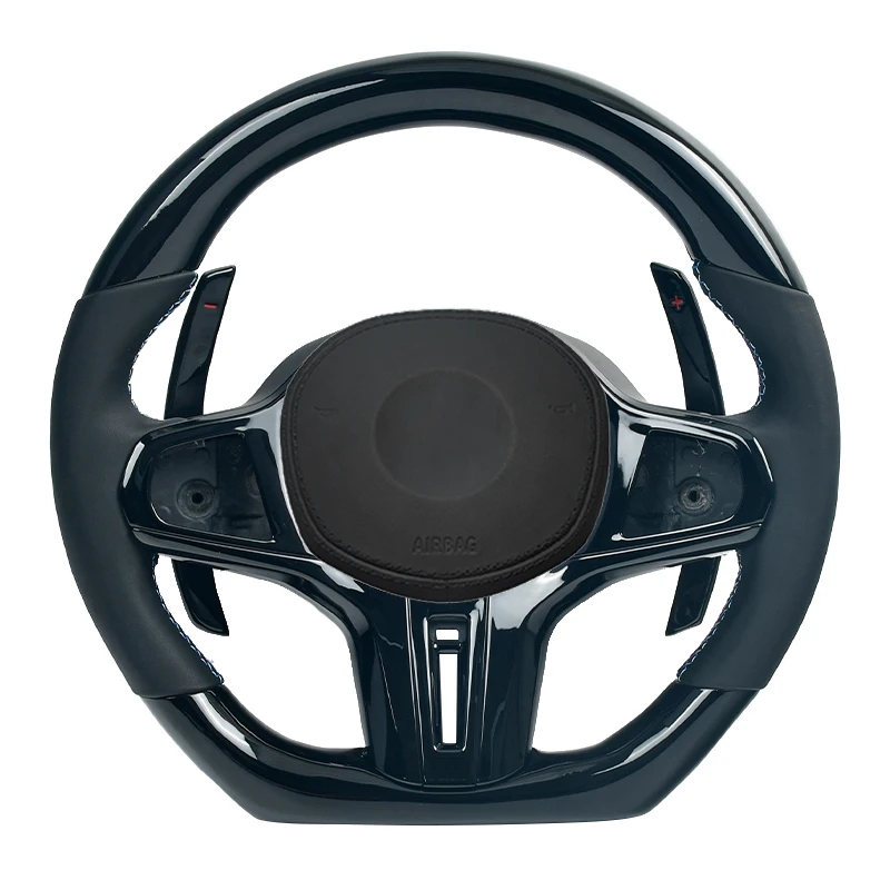 

Автомобильное рулевое колесо из углеродного волокна под заказ, подходит для BMW серии 3/4/5/6/7 G20 G30 G32 G80 G82 G83 G02 G11 G12 F90 F98 X3M X4M M3 M5