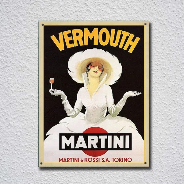 

Винтажный Ретро стиль Vermouth Martini жестяной знак металлический постер металлический декор металлическая живопись Настенная Наклейка