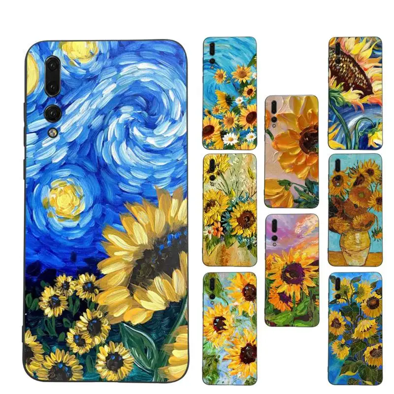 

TOPLBPCS Painting Sunflower Phone Case for Samsung A51 A30s A52 A71 A12 for Huawei Honor 10i for OPPO vivo Y11 cover