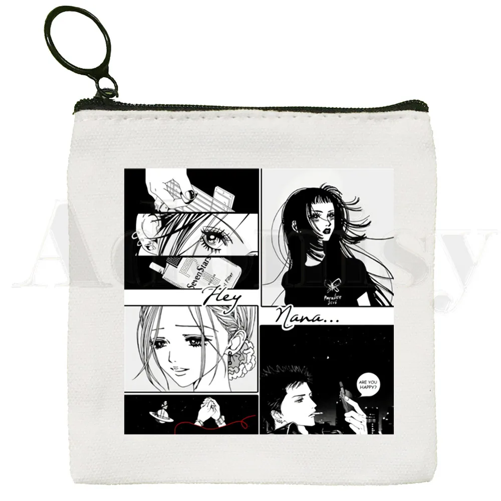 Hot JapanAnime Nana Osak Kawaii Ren Honjo Manga Coin Purse Illustration Key Case Simple Small Cloth Bag New Creative Coin Purse