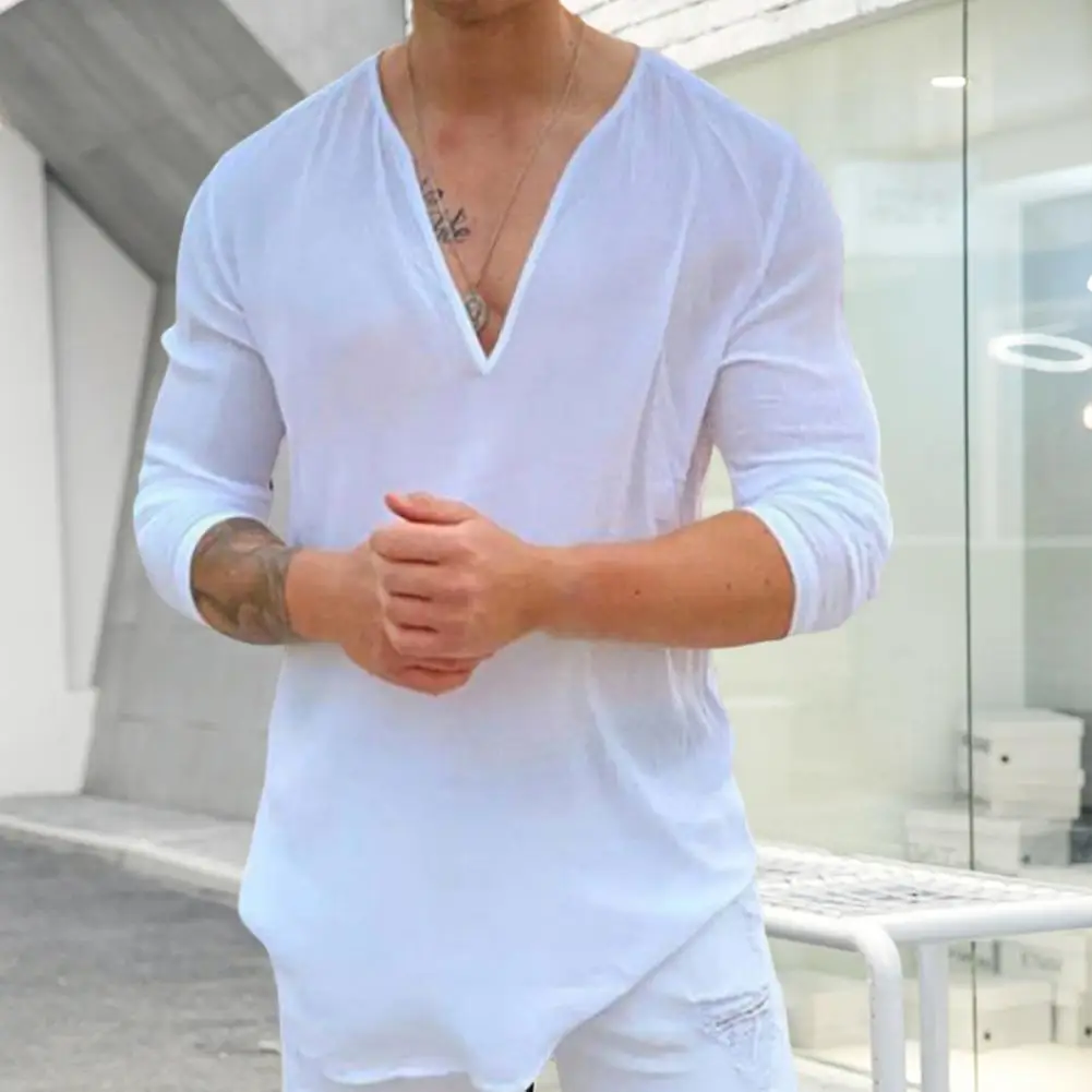 

Shirt Top Practical Wear-resistant Men T-Shirt Indoor Outdoor Firm Stitching Summer Shirt Birthday Gift