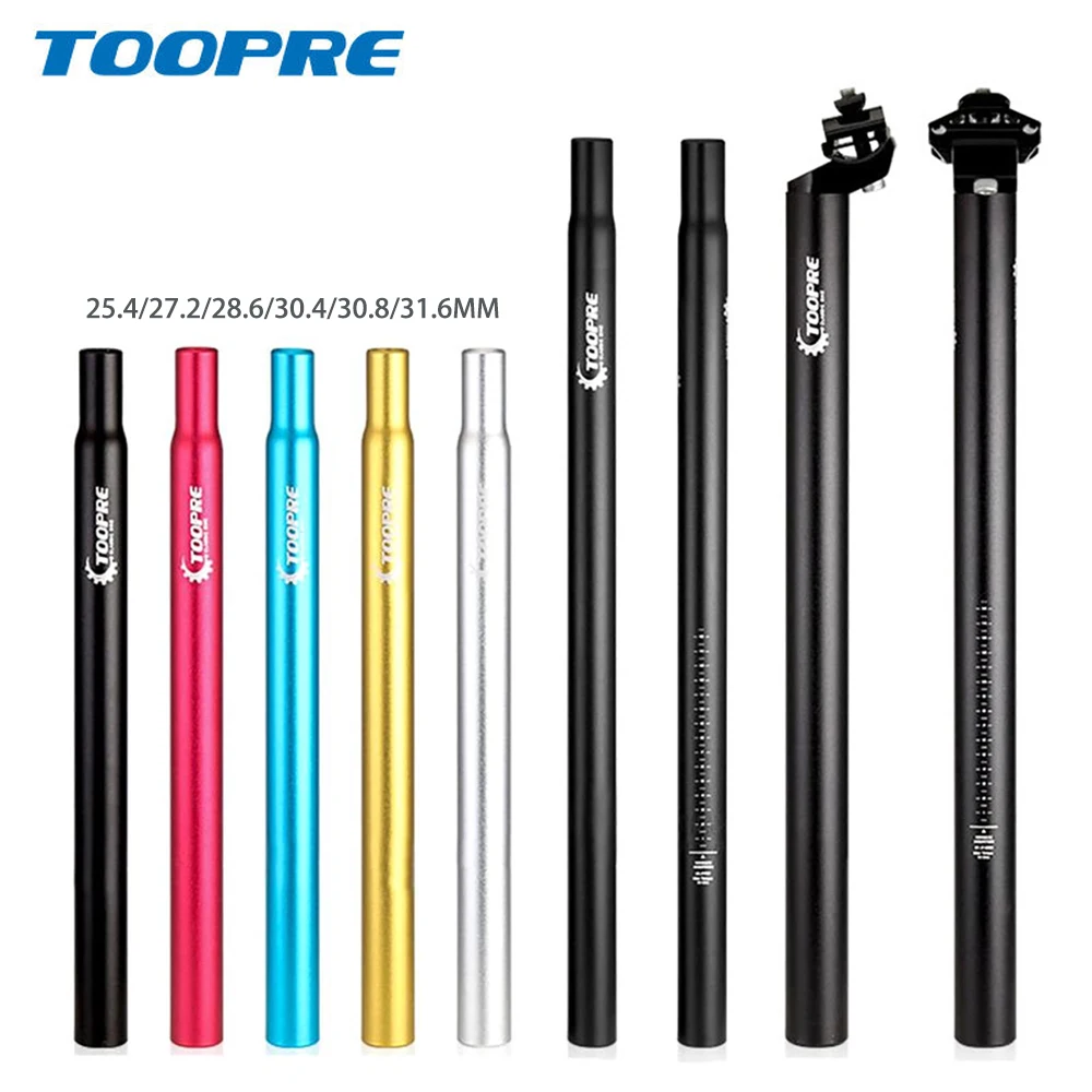 

TOOPRE 25.4 27.2 28.6 30.4 30.8 31.6mm MTB seatpost 350 450mm Aluminum Alloy seat tube Long fixed gear seat post extension