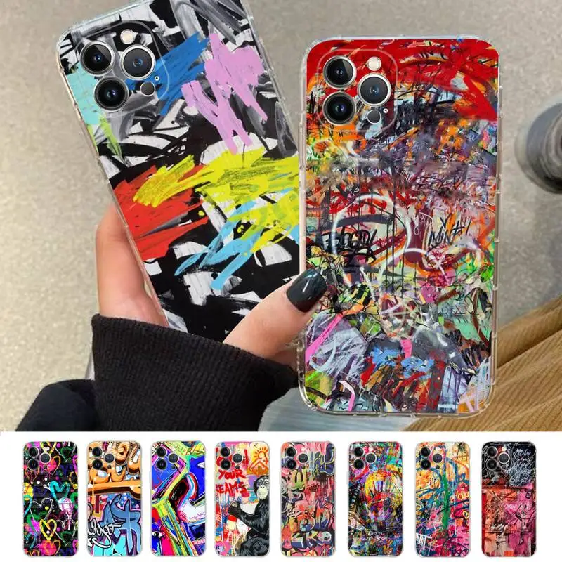 

Banksy Graffiti Art Abstract Phone Case Silicone Soft for iphone 14 13 12 11 Pro Mini XS MAX 8 7 6 Plus X XS XR Cover