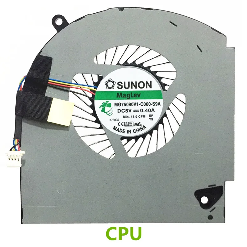 

New CPU GPU Fan For Dell Alienware 17 R4 17 R5 P31E MG75090V1-C060-S9A MG75090V1-C070-S9A 0KN13V 0V613M laptop Cooling Pad