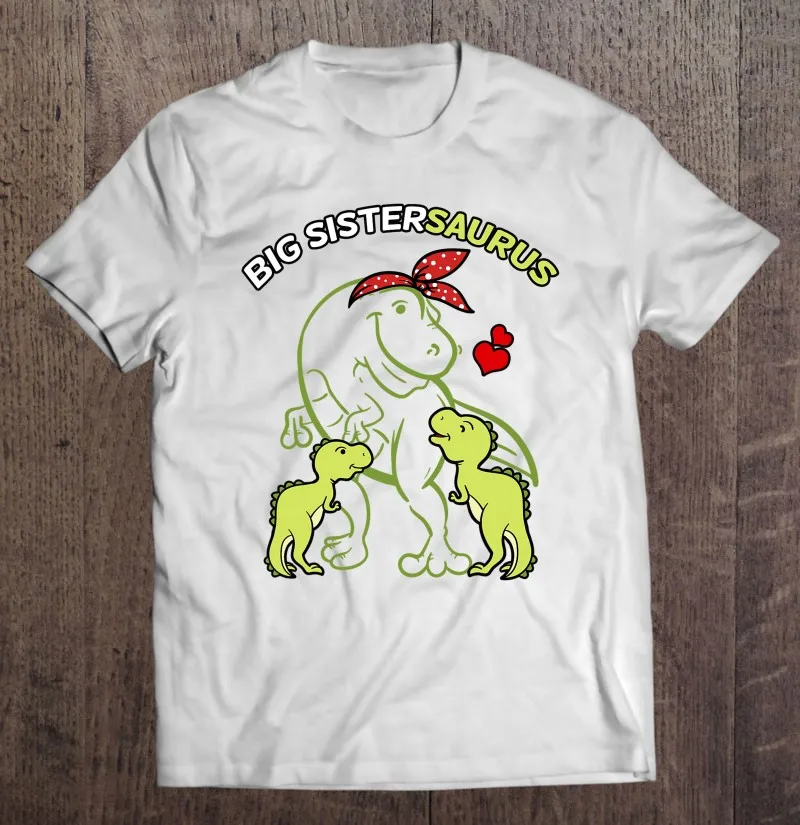 

Big Sistersaurus 2 Kids Dinosaur Sister Siblings Day T Shirt For Men Shirt Vintage T Shirt For Men T Shirt For Men T-Shirt Men
