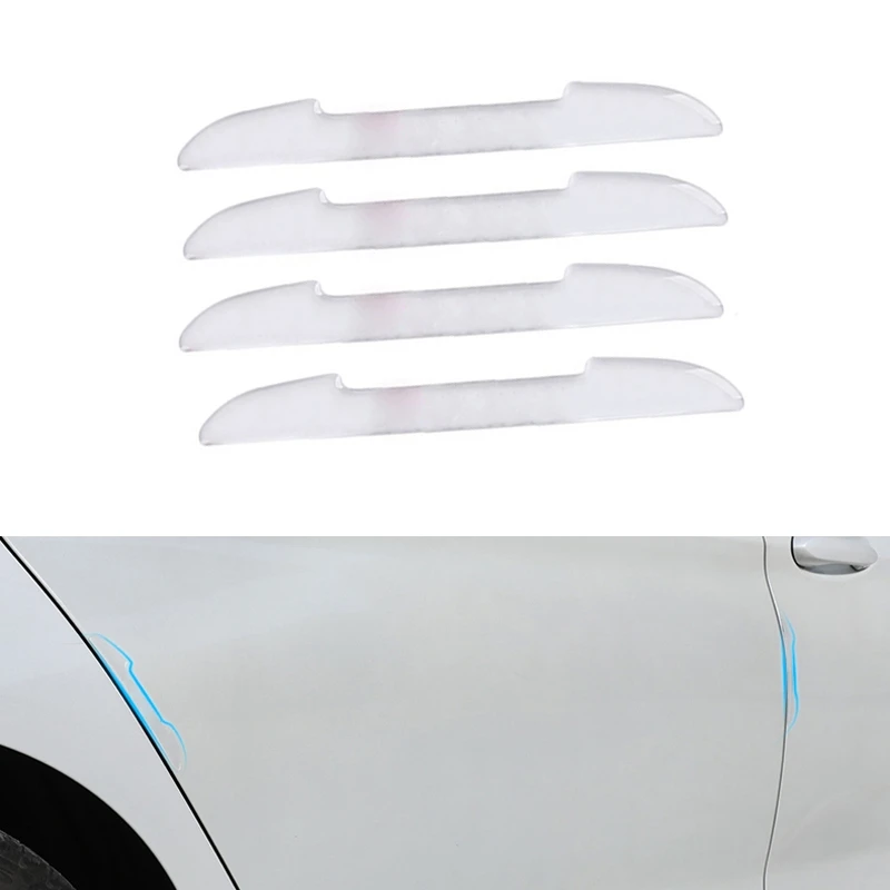

4pcs Universal Guards Rear View Mirror Cover Protection Strip Car Door Anti-collision Protector Side Edge buffer sticker