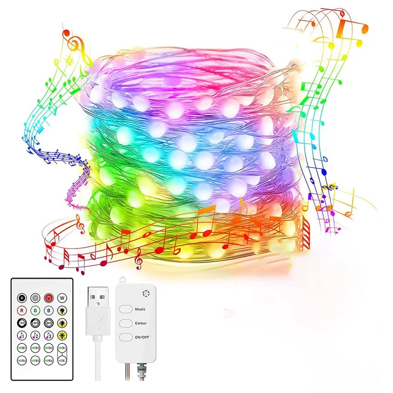 

32.8Ft WiFi RGB Color Changing String Lights,for Alexa,Google Home,for Bedroom Graduation Season Party Wedding Decor