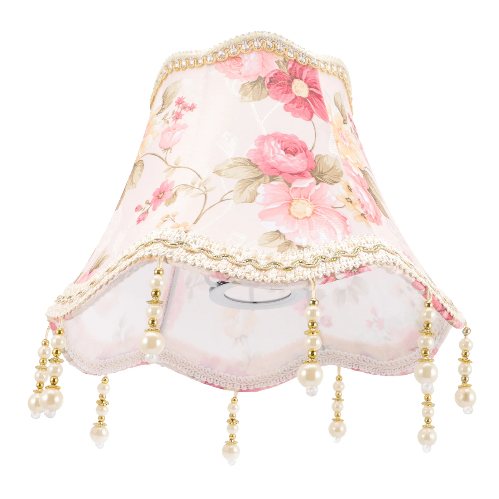 

Cloth Lamp Shade Replacement: Lamp Shade Clip On Bulb Vintage Rose Lampshade Chandelier Pendant Light Cover For Table Wall