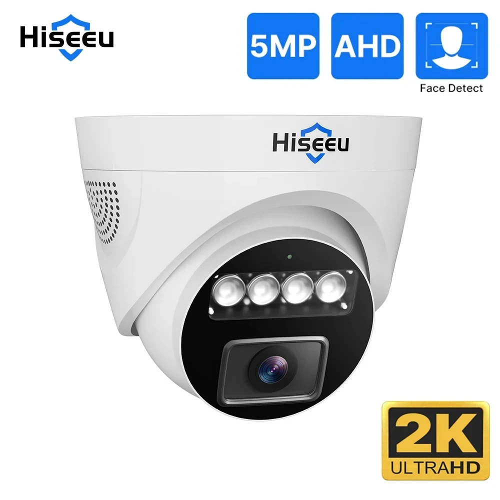 Hiseeu H.265 5MP AHD Камера замкнутого полушария ночного видения видеонаблюдения для