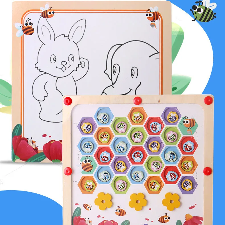 

Алфавит, лабиринт, игрушки для детей, игрушки Монтессори, Обучающие деревянные игрушки