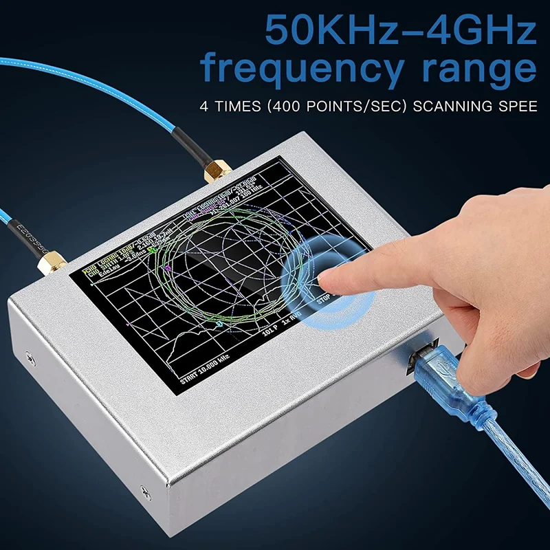 Векторный анализатор сети NanoVNA V2 Plus4 50 кгц-4 ГГц с комплектом РЧ демо-анализа-4