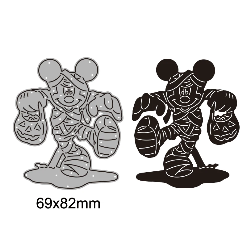 Вырубные штампы в виде мамы и Минни Маус на Хэллоуин для скрапбукинга тиснения