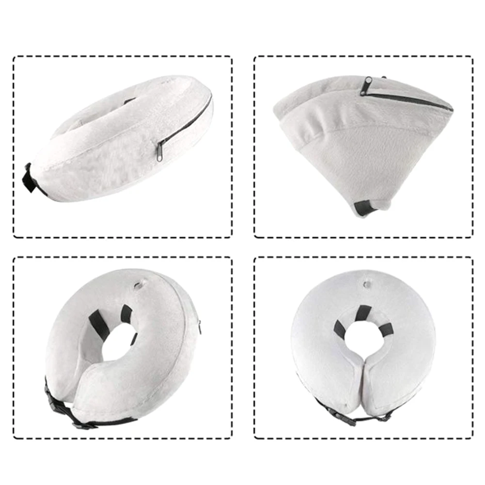 

Adjustable Portable Soft Waterproof Inflatable For Recovery Easy Clean Cats Dog Cone Collar Protective Anti Bite Wound Healing