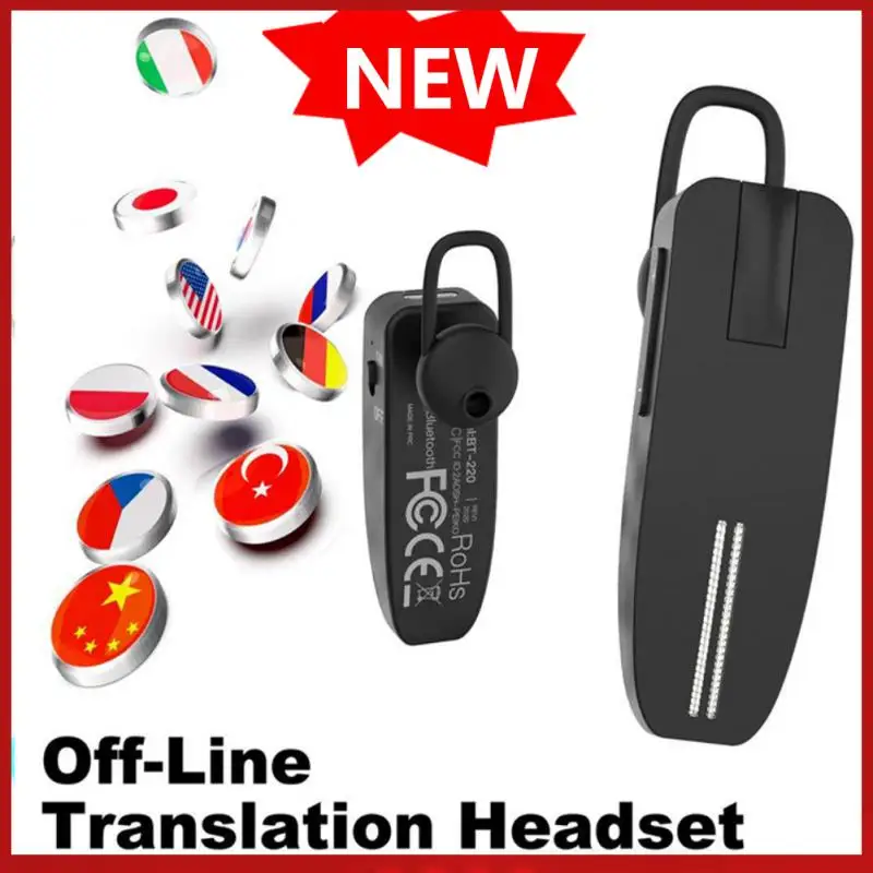 

2022 Peiko Переводные наушники Bluetooth 5,0 Беспроводные Бизнес наушники 50 языков Bluetooth AI APP переводчики наушники