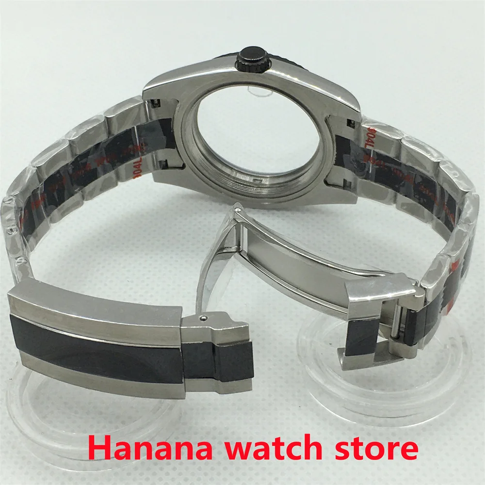 Корпус из нержавеющей стали с сапфировым стеклом 36/39 мм черная фиксированная