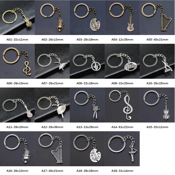 

New Arrival Music Dancing Charms Car Keychains Keyrings For Women Gift
