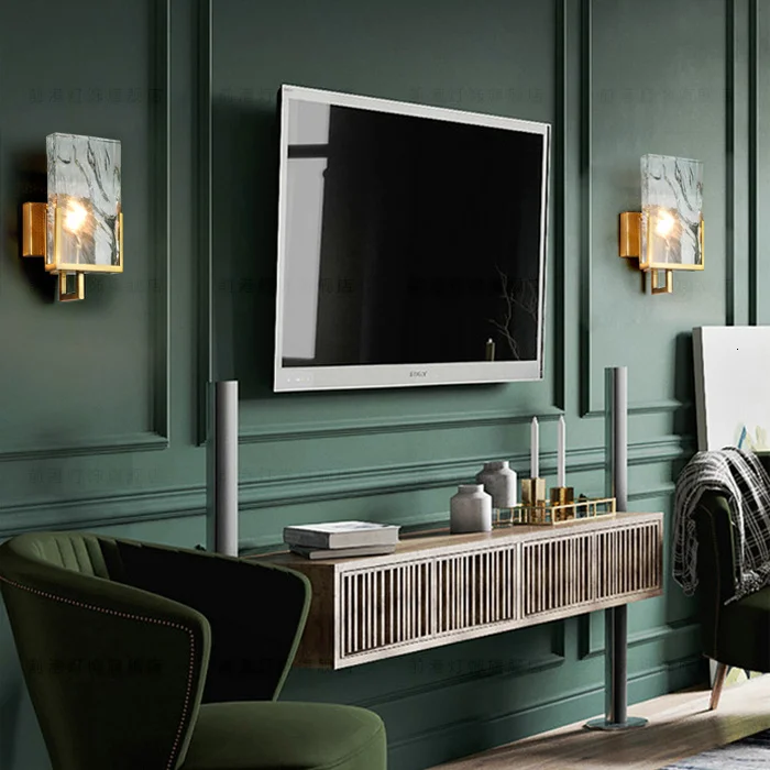 

modern crystal wall mounted lamp living room decoration accessories cute lamp off white belt led light exterior wall