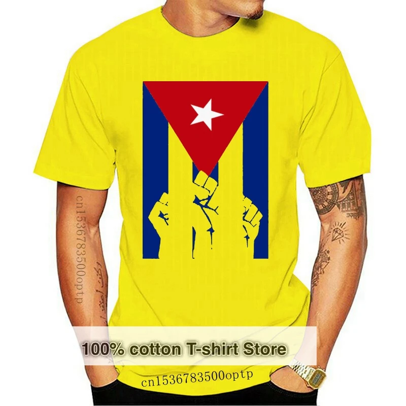 

Fitted Cuban Revolution T Shirt For Men 100% Cotton Famous Comic Men And Women T Shirts O-Neck Clothing 2019