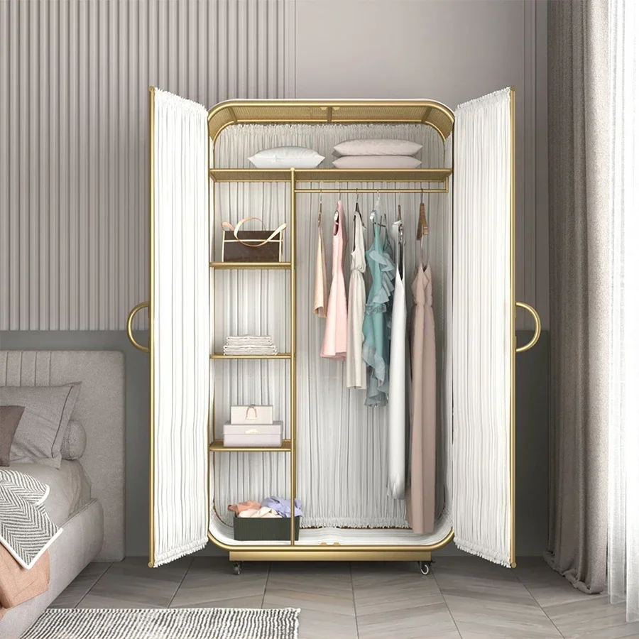 Женский шкаф Холщовый органайзер для движущихся колес белая винтажная невидимка