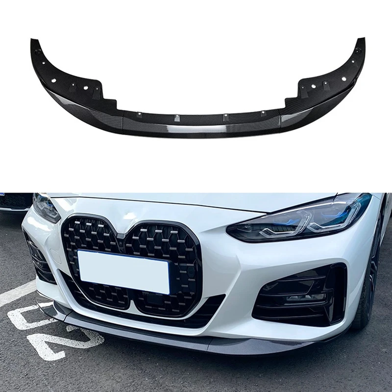 

3Pcs Car Front Bumper Splitter Lip Diffuser Spoiler Cover For -BMW G22 G23 G26 4 Series 425I 430I 2020+ MP