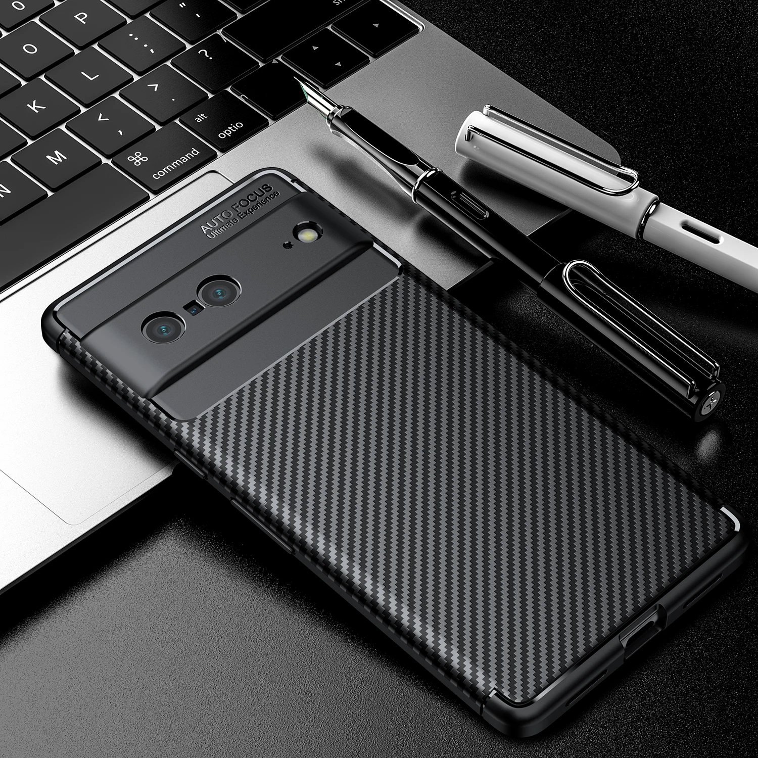

for Pixel 7 Case Carbon Fiber Texture Shockproof Back Soft TPU Case For Google Pixel7 Pro Couqe