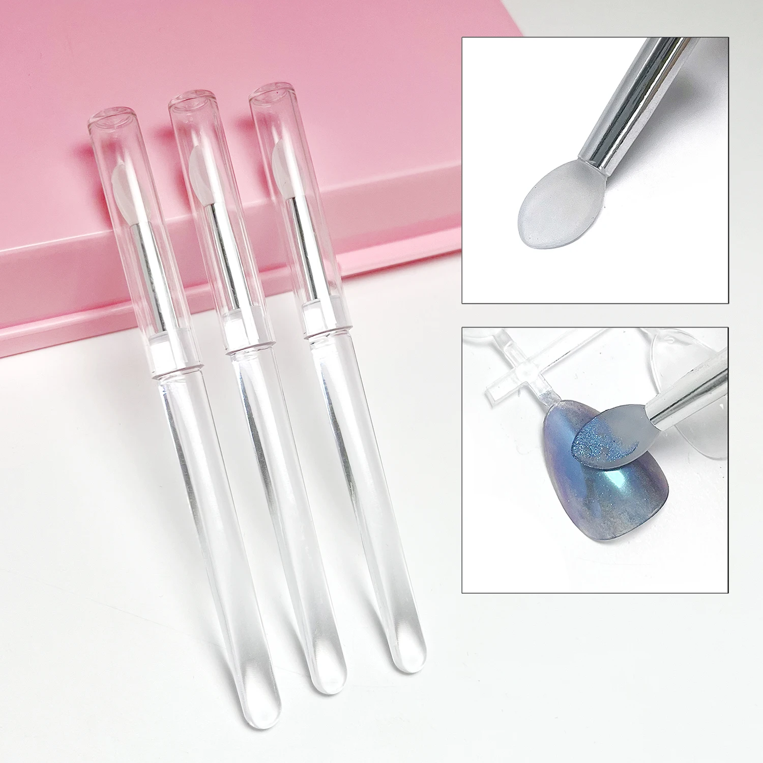 

50 шт./партия, Силиконовые кисти для нанесения пудры