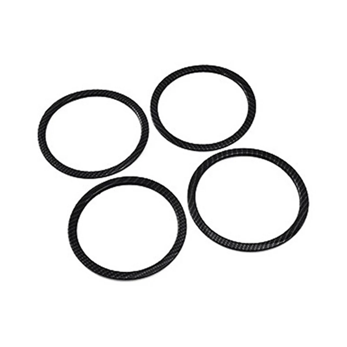 

4Pcs for Nissan X-Trail 14-19 Car Carbon Fiber Side Door Audio Speaker Cover Decorative Circle Ring Cover Trims