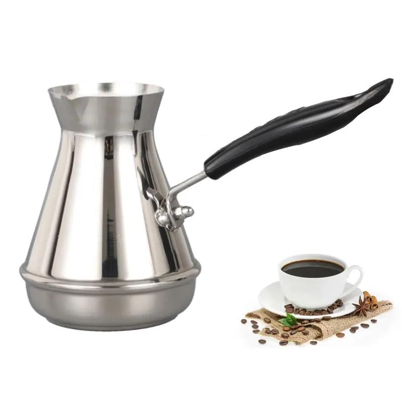 

Coffee Pot Stainless Steel Long Handle Moka Pot Butter Milk Melting Pot Turkish Coffee Maker Accessory Kitchen Tools